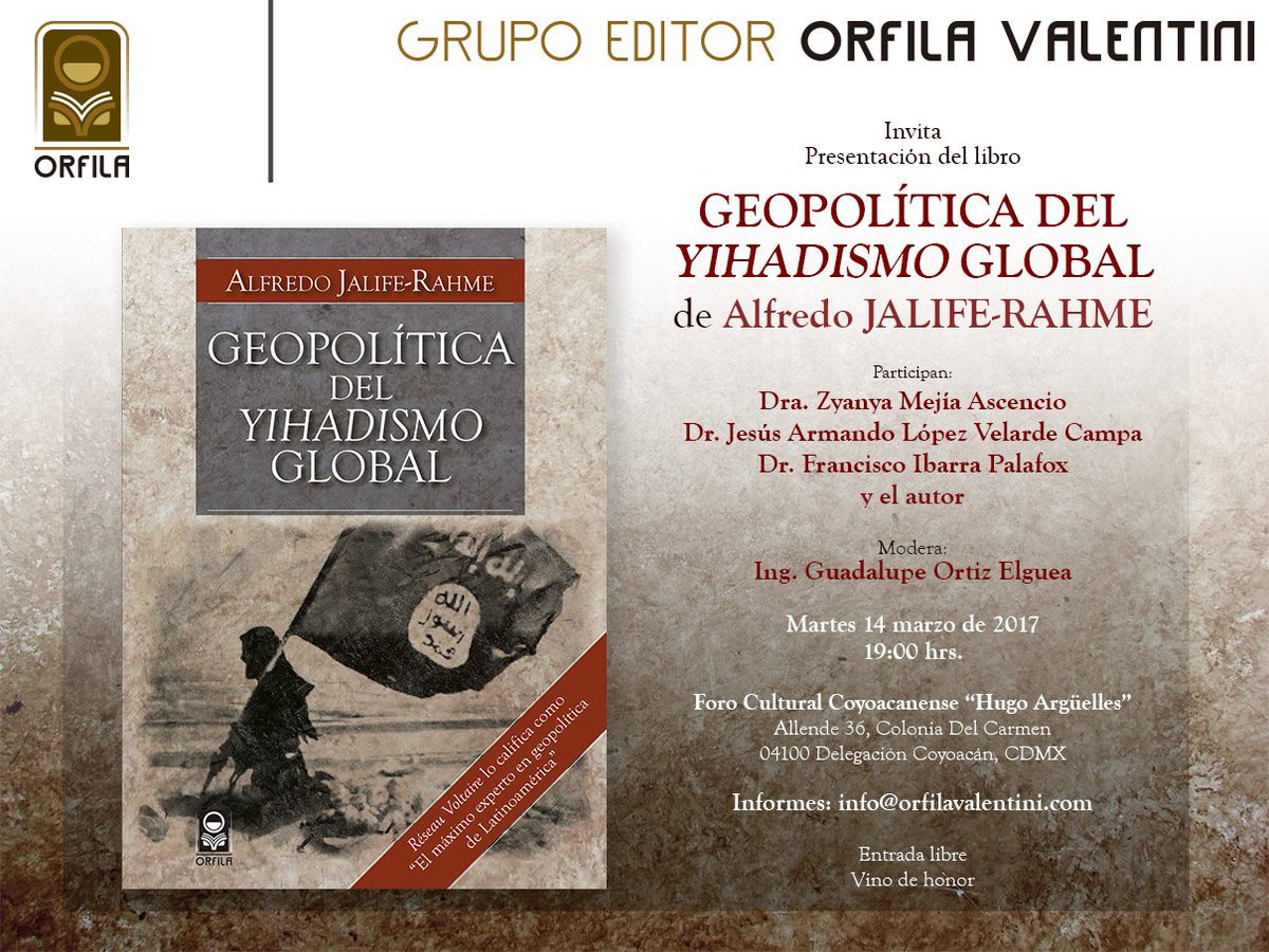 Editorial Tariyata.ZyanyaM PRESENTACIÓN Geopolítica del Yihadismo