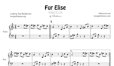 diegosax: Para Elisa de Ludwig Van Beethoven Partitura de