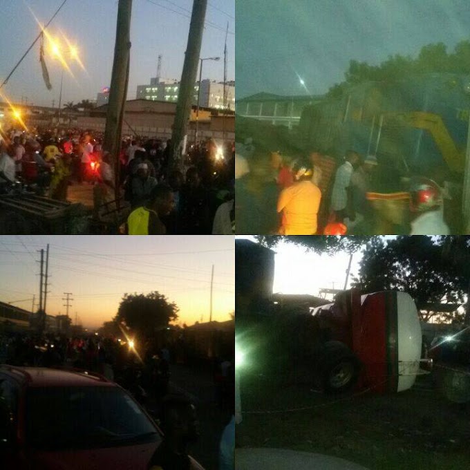Breaking News:Lori la Mafuta Langonga Treni Jioni Hii Maeneo ya Buguruni..Njia zafungwa