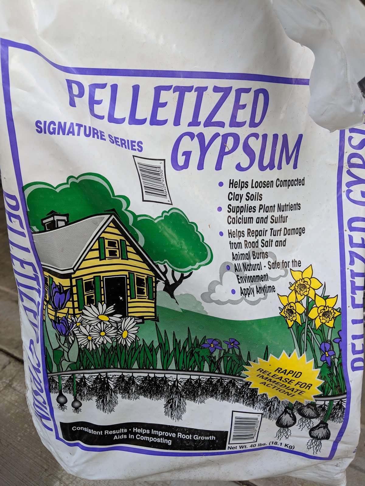 Putting Down Some Pelletized Gypsum Beds and Lawn