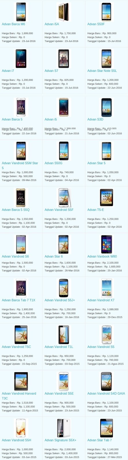 Harga Hp Terbaru Advan Agustus 2016 Harga Hp Terbaru Advan Agustus 2016