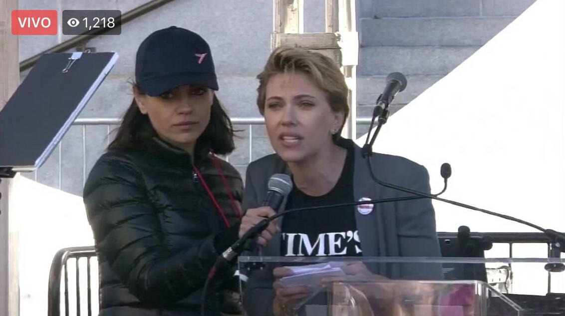 Marcia delle Donne contro Trump, ci sono anche Scarlett Johansson e Mila Kunis