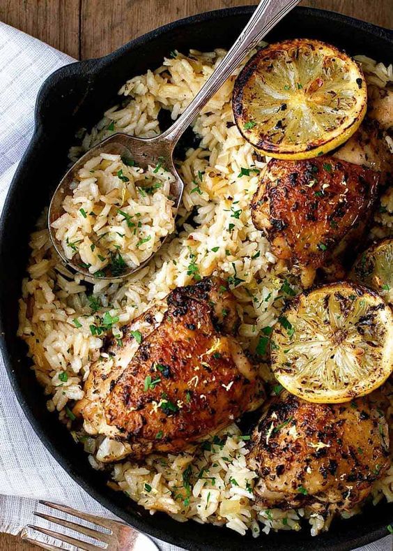 One Pot Greek Chicken & Lemon Rice - Recipes Instant Pot