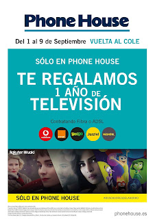 Promoción The Phone House Catálogo con la promoción The Phone House un año de TV gratis.