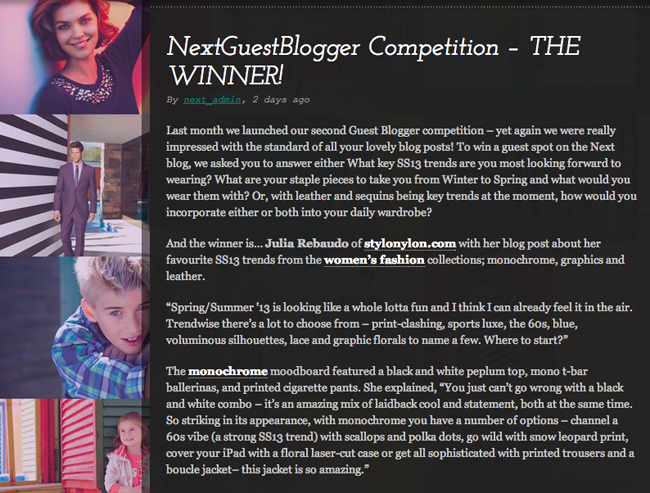#NextGuestBlogger Competition – Wow, I Won!