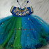 Peacock Blue and Green Frock