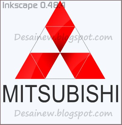 Membuat Logo Mitsubishi - Desainew Studio