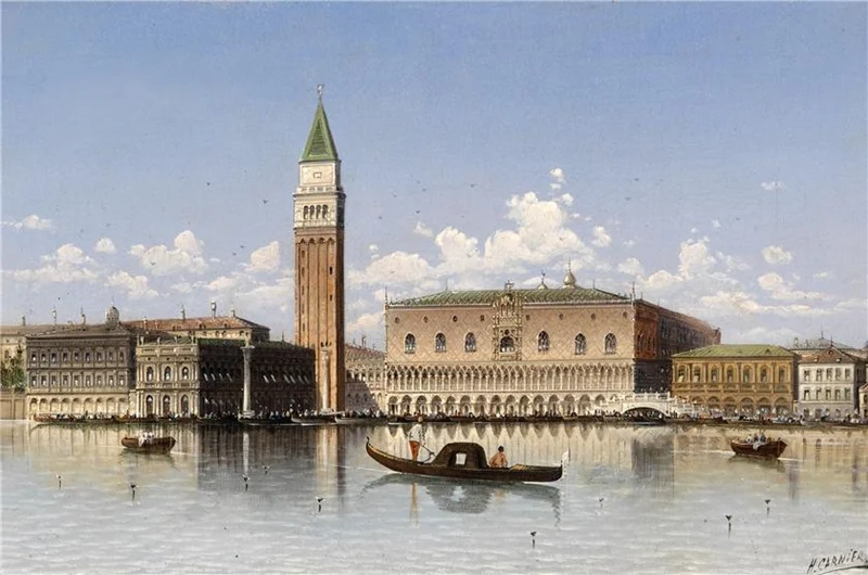 Karl Kaufmann 1843-1901 | Venetian Scene painter