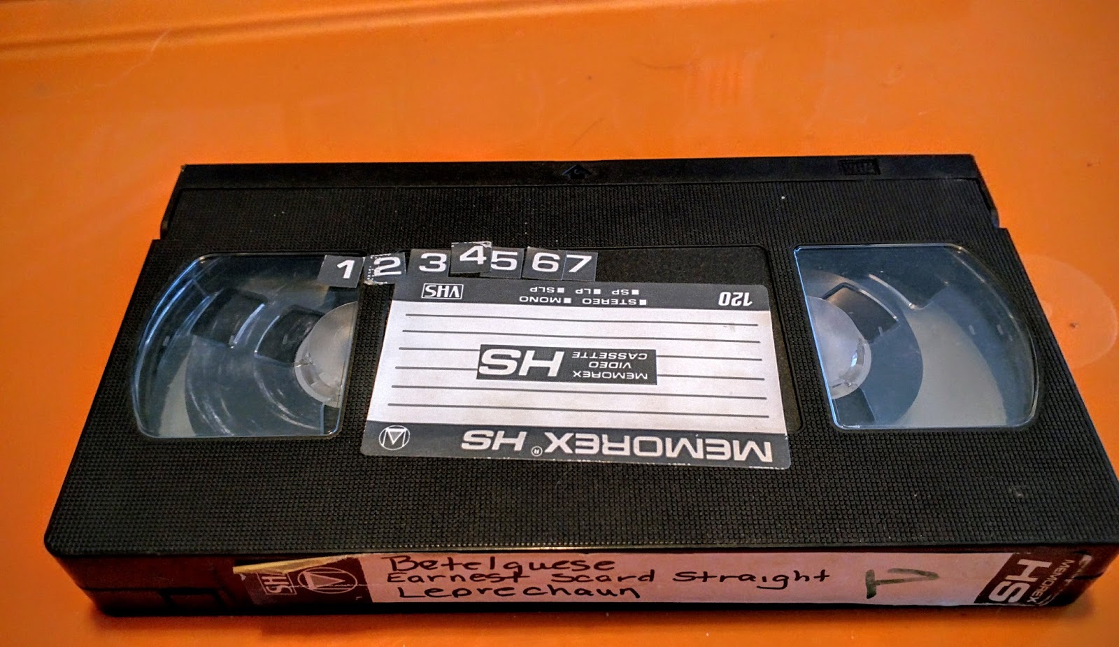 Scary movies recorded VHS tape, from 1993! 