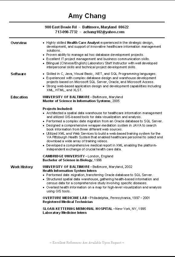 free resume samples for freshers