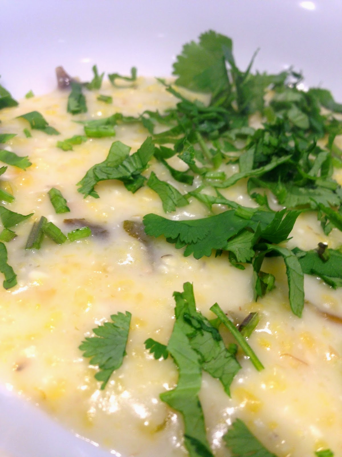 Chef Kelly Roasted Poblano and Yellow Steel Cut Grits