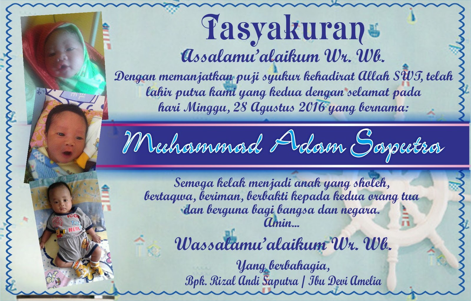 PRINT, PENGETIKAN, SCAN, SETTING KARTU UCAPAN AQIQOH/SELAPAN