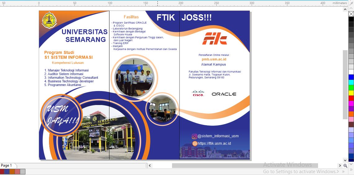 Desain Brosur Buat Promosi Sekolah Kampus File Cdr Coreldraw