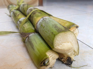 A Bunch Of Pieces Of Fresh Cut Sugarcane, North Bali, Indonesia