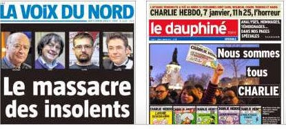 Charlie Hebdo La voix du nord le dauphine