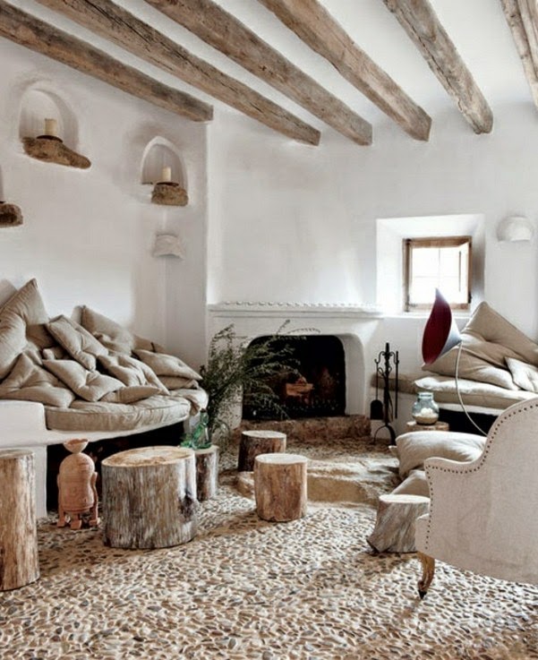 Living room rustic design