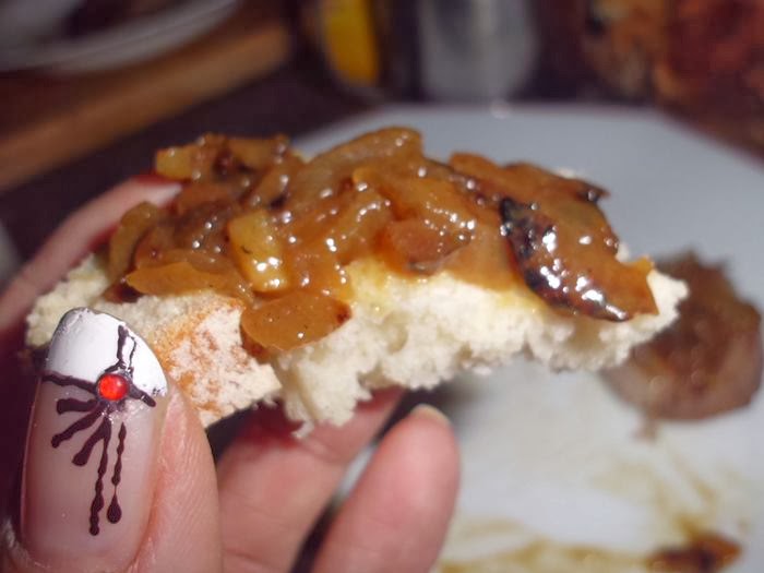 salsa de miel y cebolla