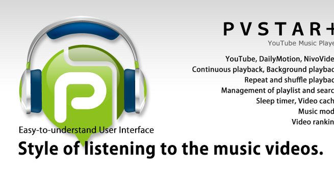 Pvstar Youtube Music Player