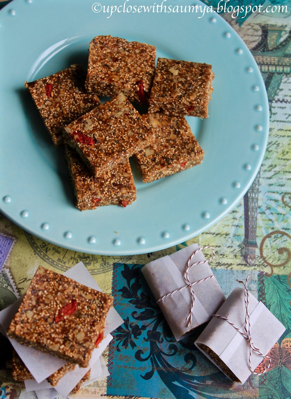 UpclosewithSaumya Amaranth and Dates Energy Bars (No sugar and no bake
