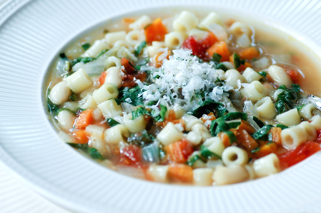 Savoring Time in the Kitchen Spinach, Pasta e Fagioli Soup