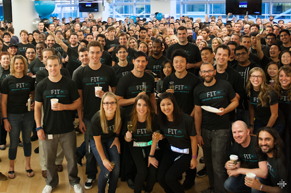 Fitbit成立八年,已經是一個超過500名員工規模的公司。圖片來源:Fitbit Facebook 圖說明