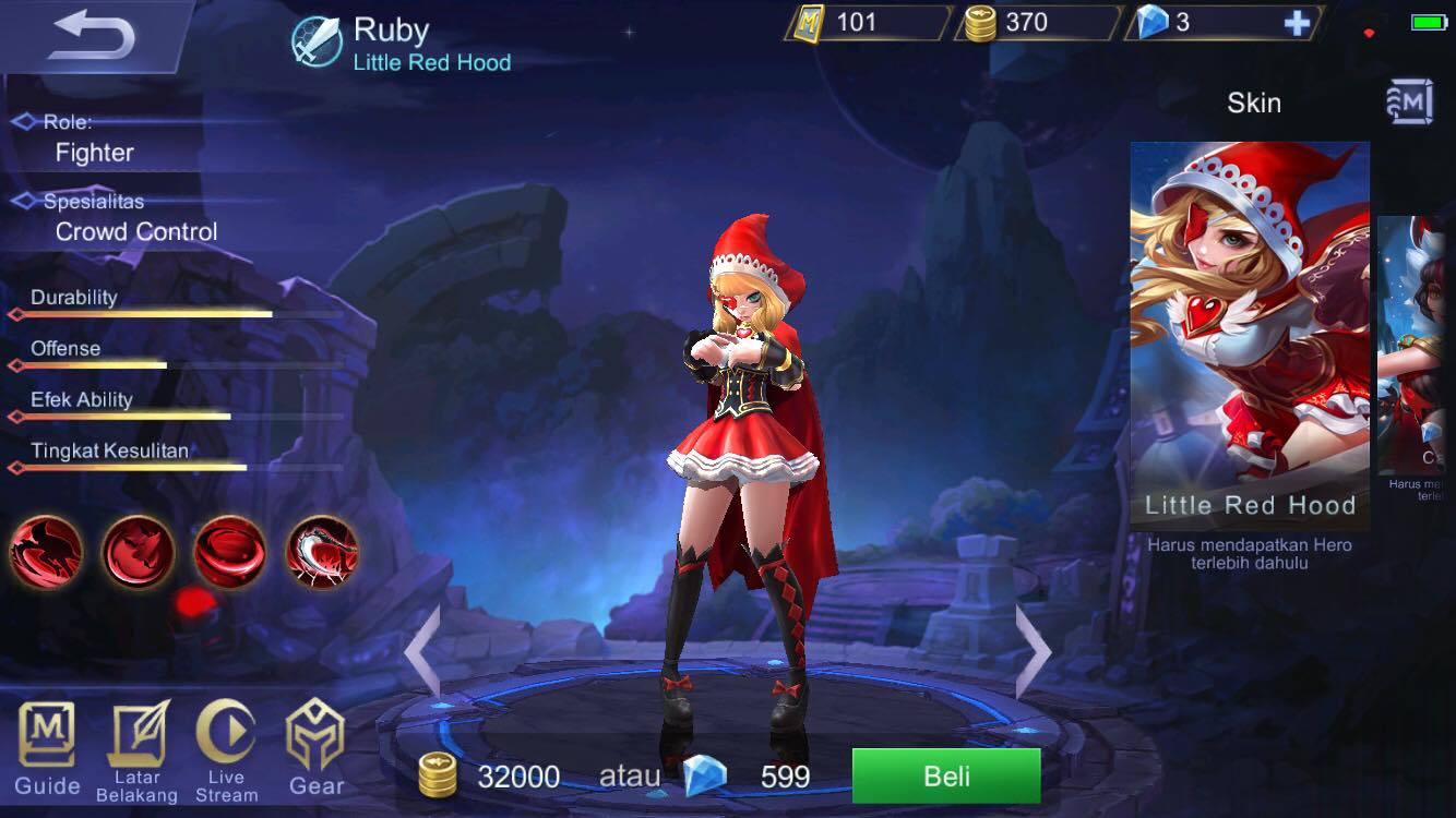 Guide Build Ruby Mobile Legends (Ability, Gear, Skill, Emblem, Battle