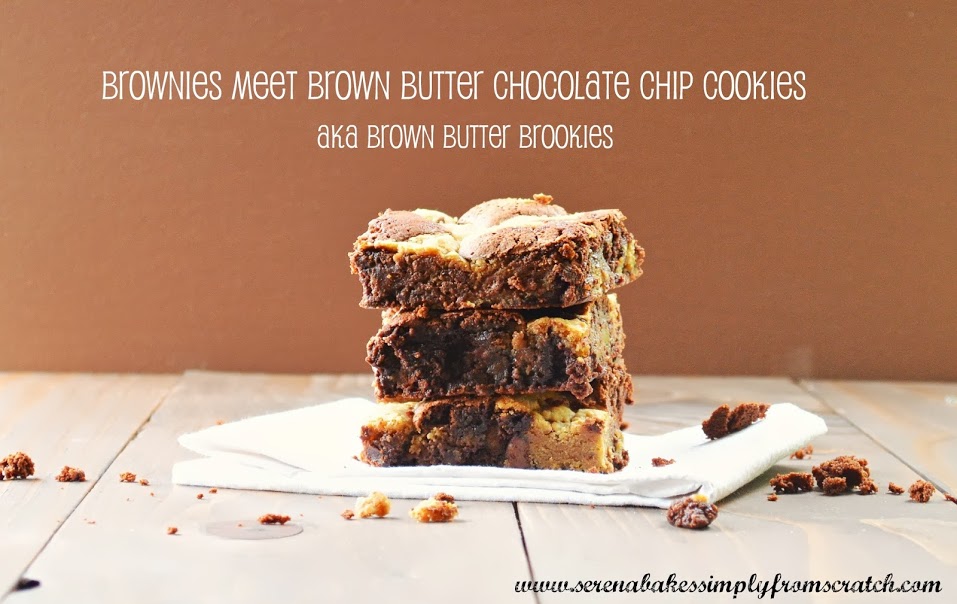 Brown Butter Chocolate Chip Cookie Brownie Bars aka Brown Butter Brookies