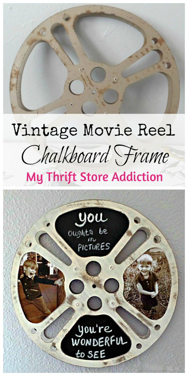 A Reel-y Retro Chalkboard Frame: Repurposed Vintage Movie Reel mythriftstoreaddiction.blogspot.com