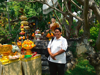 Selfie In The Buddhist Altar Offerings