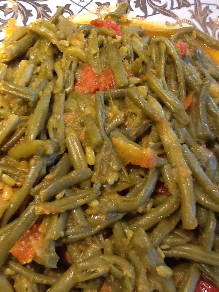 The beginning Lamb with Green beans and tomatoes