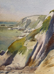 webb david above margam ruins wales park watercolour