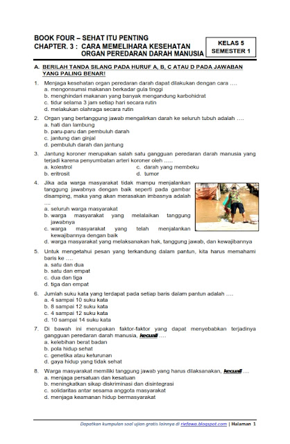 Download Soal Tematik Kelas 5 Semester 1 Tema 4 Subtema 3 ...