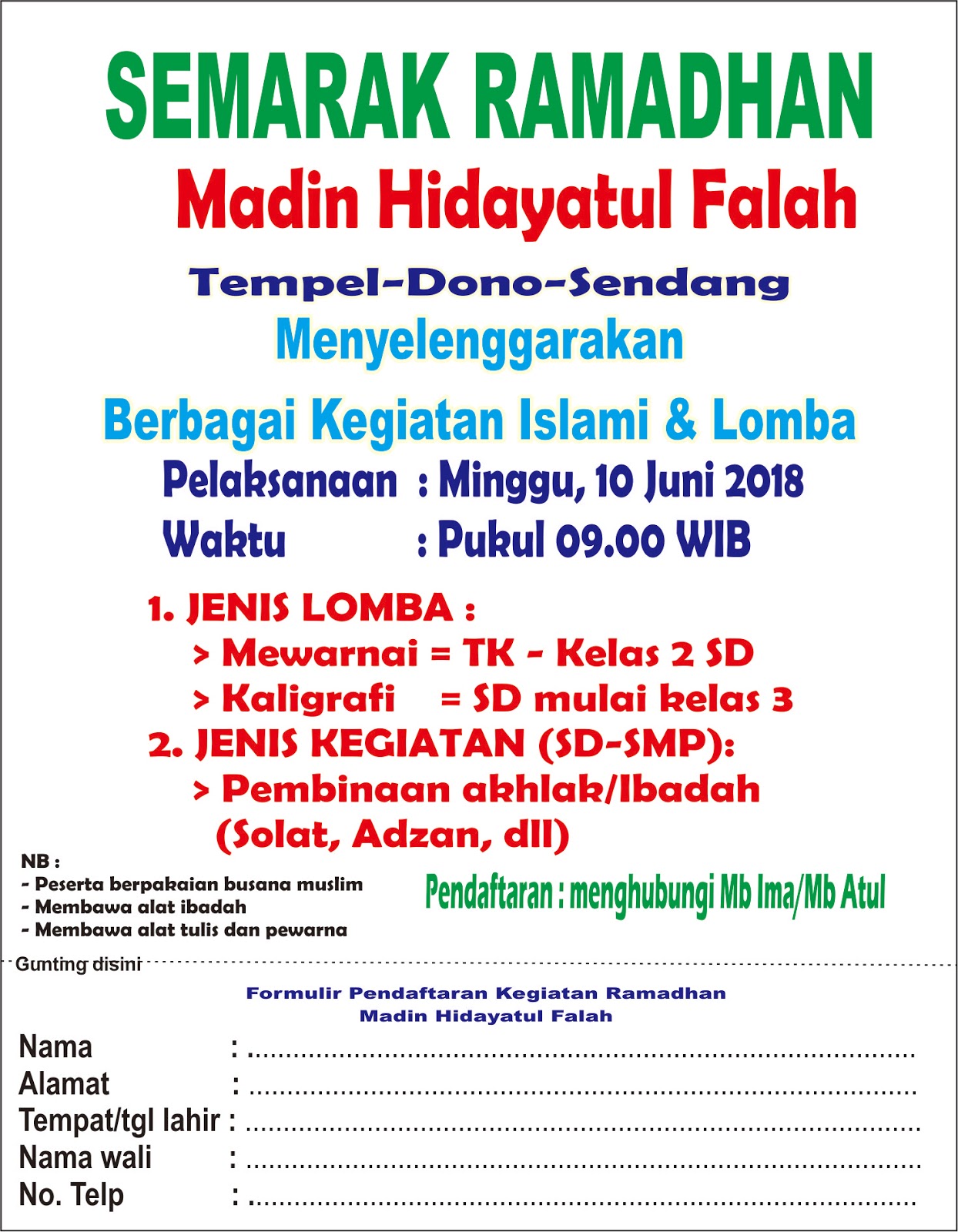 Contoh Brosur Lomba Mewarnai - Brosur dan Spanduk