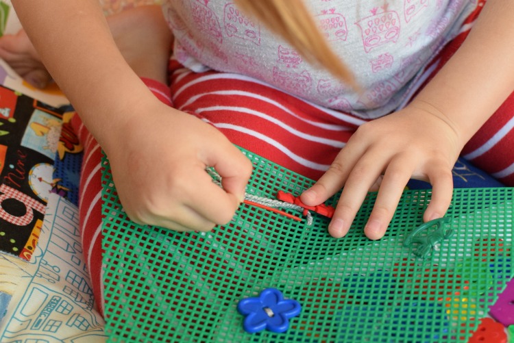 Learn to Sew Buttons - Fine Motor Activity for Preschoolers
