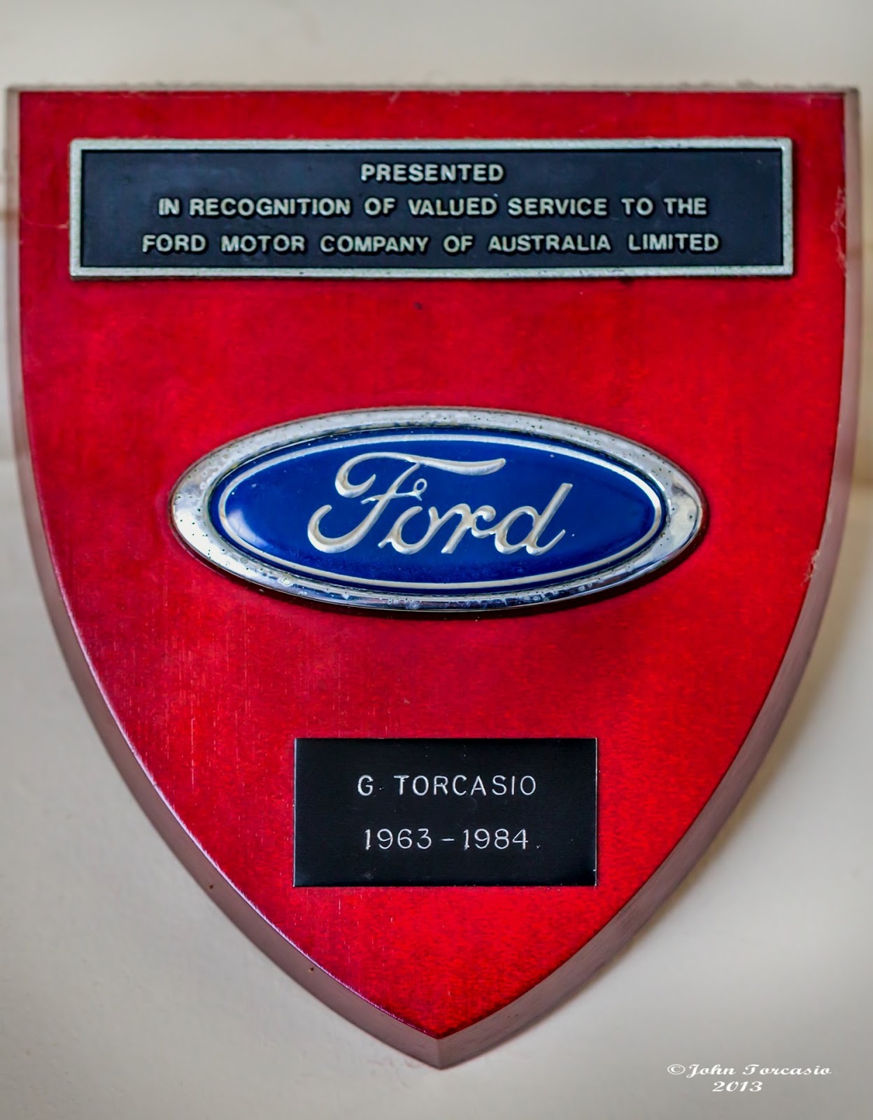 Giuseppe Torcasio: Ford Australia Award