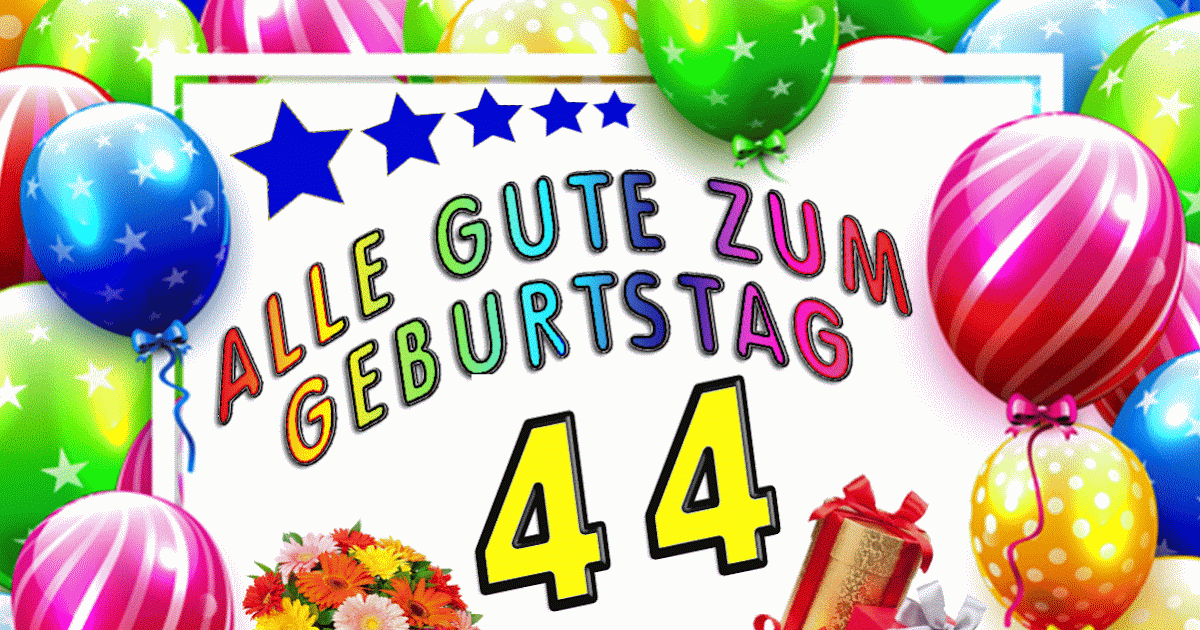 44 Jahre Geburtstagsgrußkarte