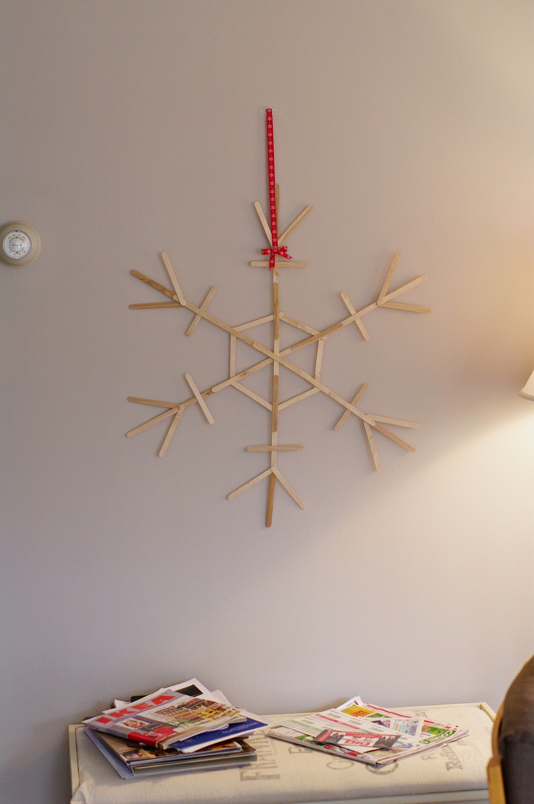 how to make a craft stick snowflake