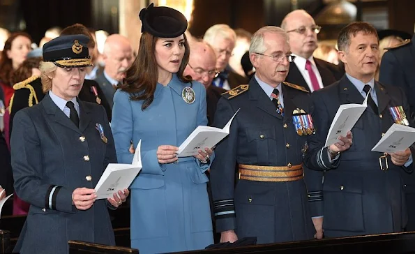 Catherine, Duchess of Cambridge, Honorary Air Commandant attended a church service to celebrate 75th anniversary of the RAF Air Cadets at St Clement Danes Church