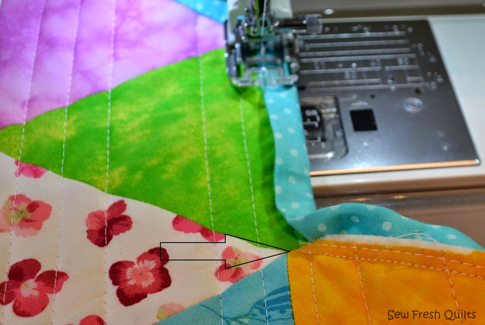 Sew Fresh Quilts Binding Inside Corners Tutorial