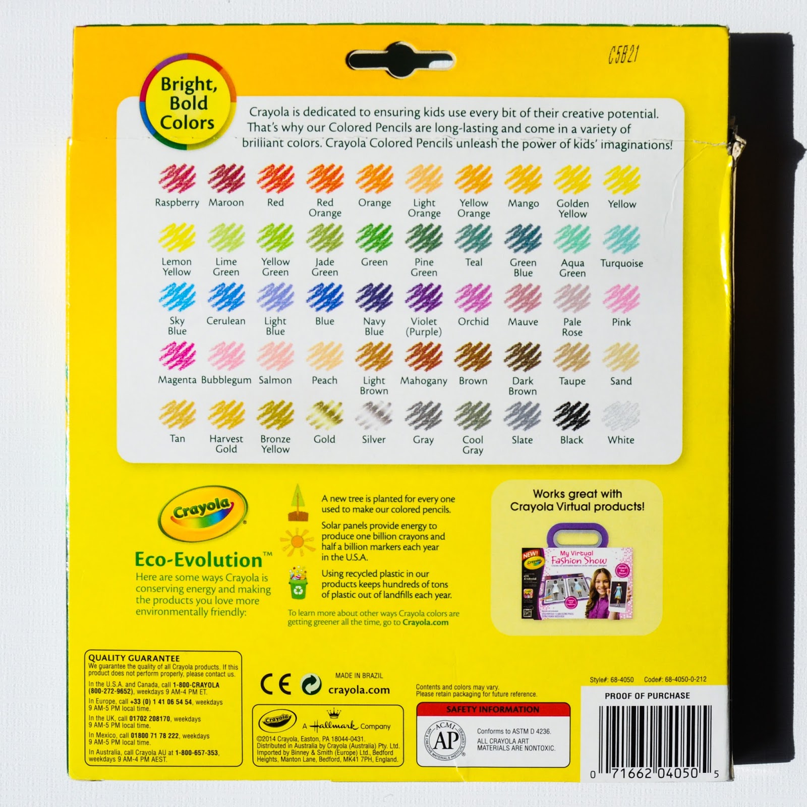 Crayola Colored Pencils, Assorted Colors, 50 Count, Gift Set 68-4050 NEW