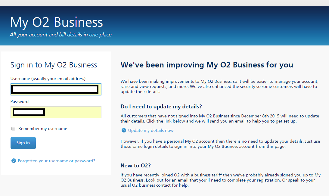 O2 Online Downloading your bills Business Mobile Life