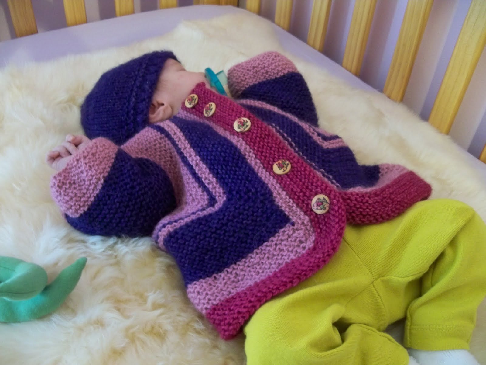 Free Mitred U Baby Jacket Pattern - Megan Mills&apos; Home page