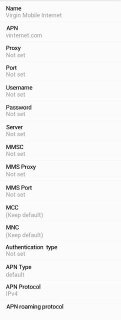 Virgin India GPRS Settings for Android Mobiles