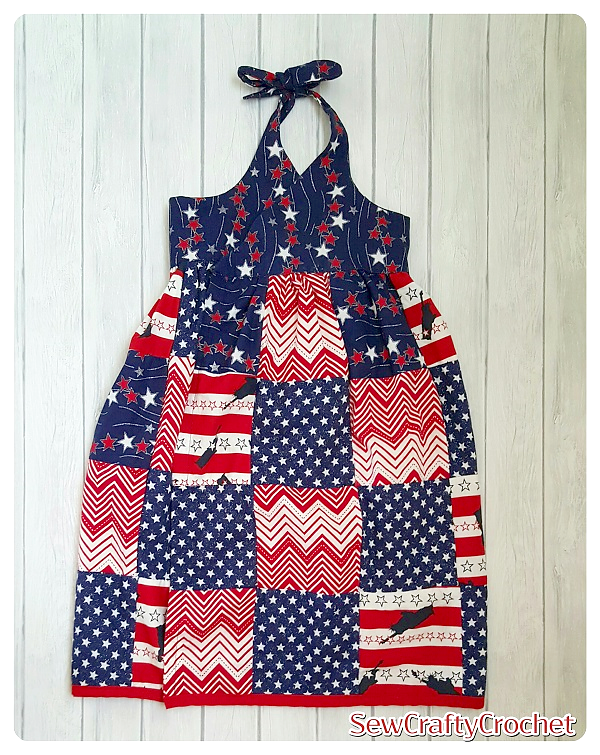 Patriotic Patchwork Dress - Sew Crafty Crochet