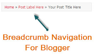Breadcrumbs di Blogspot