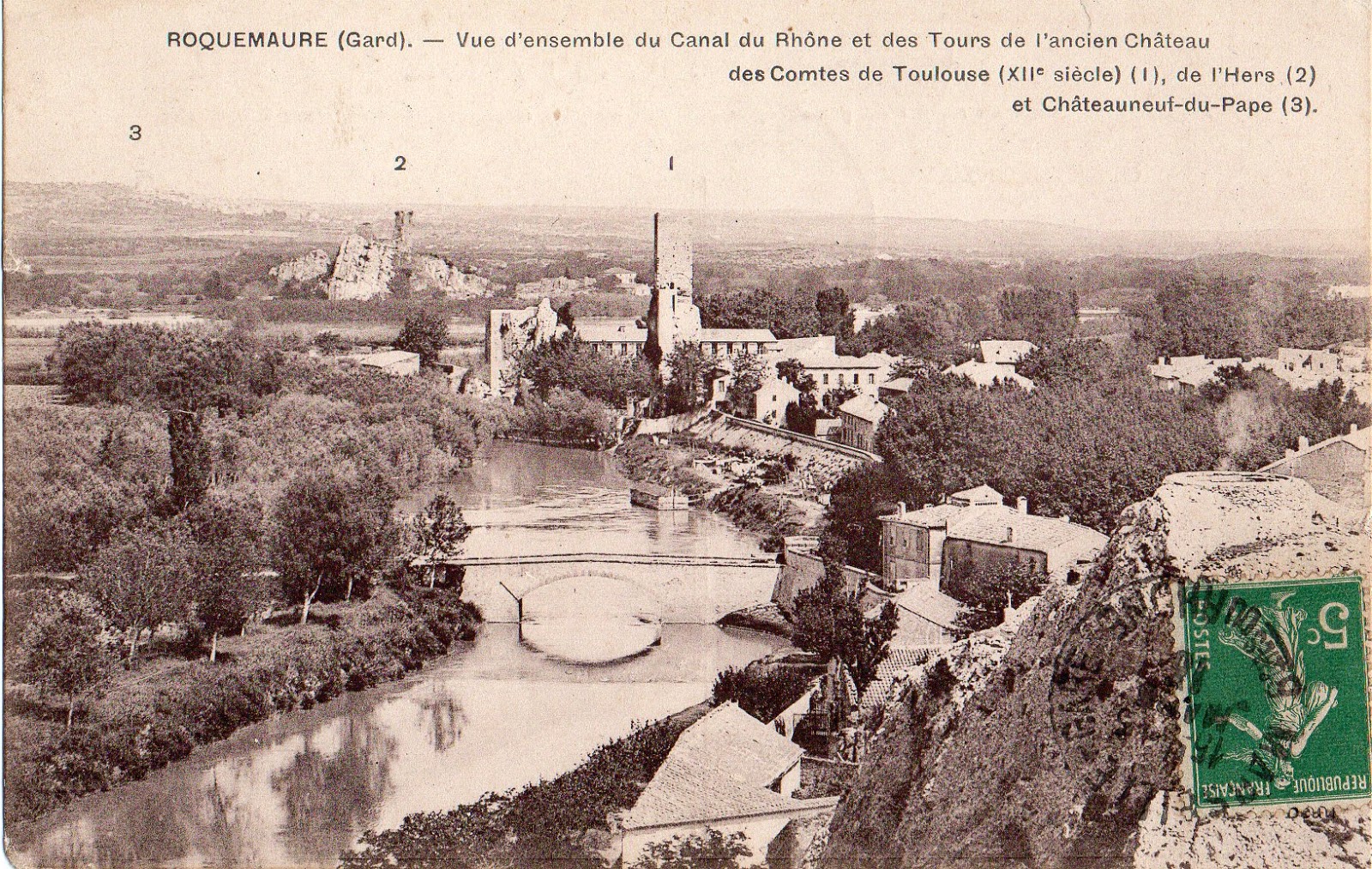 Roquemaure Cartes Postales Vue Aérienne Roquemaure Et Le Canal