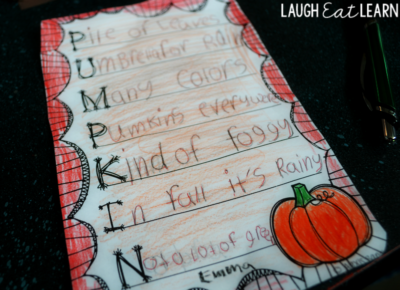 Fall Landscape Artwork with Acrostic Poem | Laugh Eat Learn | Bloglovin’