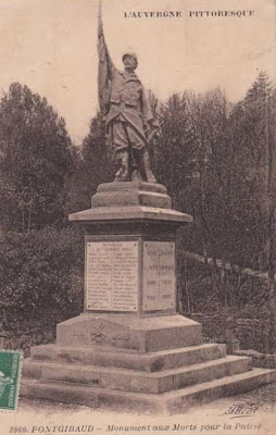 CPA monuments aux Morts du Puy-de-Dôme, Pontgibaud