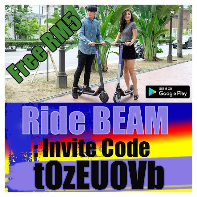 Ride Beam eScooter sharing Referral Code t0zEU0Vb KL, Bandar Utama