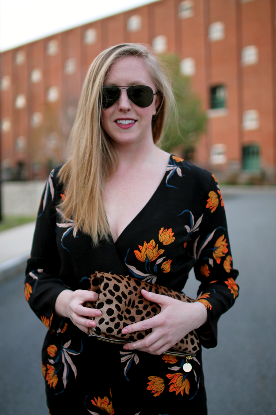 jumpsuit wedding wear, how to wear a jumpsuit, jumpsuit to a wedding, what i wore, boston style blogger, clare v folderover clutch, boston blogger spring, my style diary, topshop printed jumpsuit